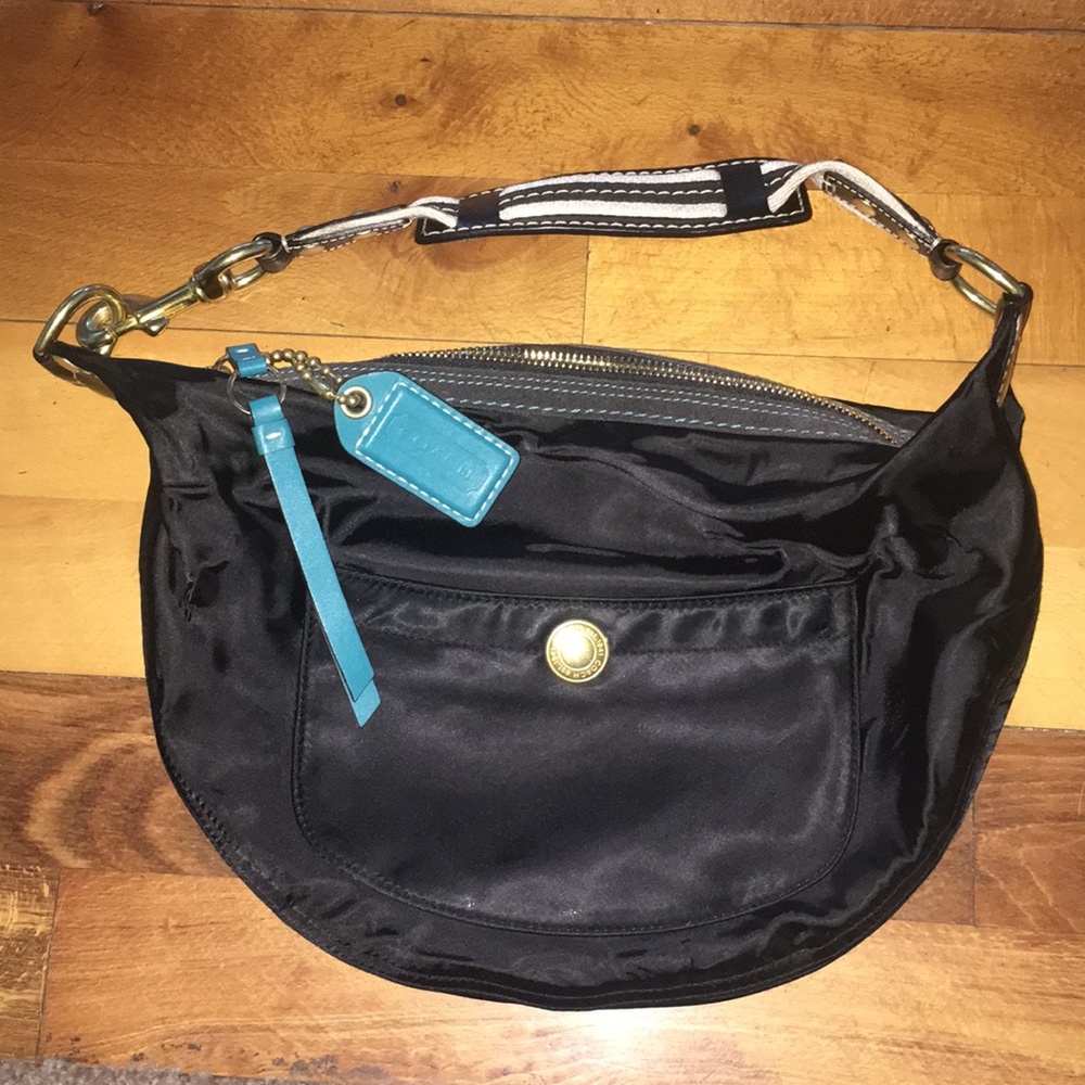Coach Hampton Satin Hobo Handbag